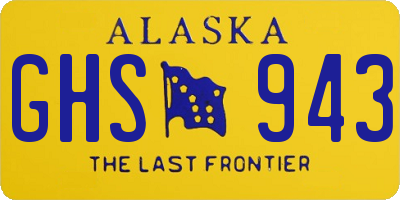 AK license plate GHS943