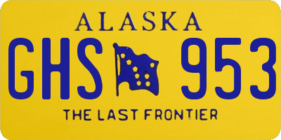 AK license plate GHS953