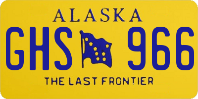 AK license plate GHS966