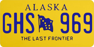 AK license plate GHS969