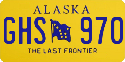 AK license plate GHS970