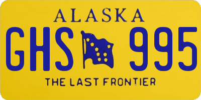 AK license plate GHS995