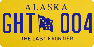 AK license plate GHT004