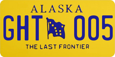 AK license plate GHT005