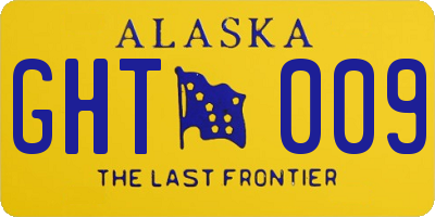 AK license plate GHT009