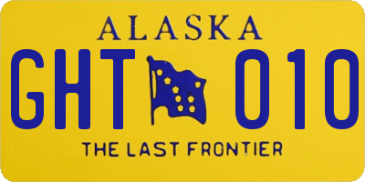 AK license plate GHT010