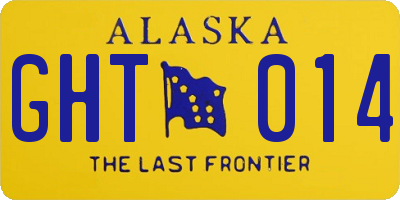 AK license plate GHT014