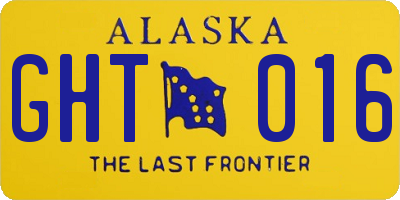 AK license plate GHT016