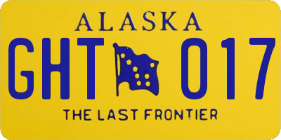 AK license plate GHT017