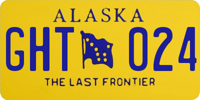 AK license plate GHT024