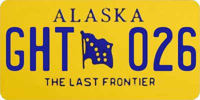 AK license plate GHT026