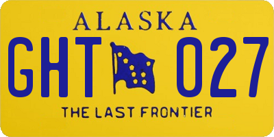 AK license plate GHT027