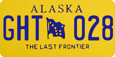 AK license plate GHT028