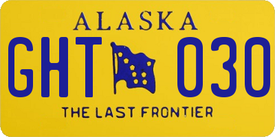 AK license plate GHT030