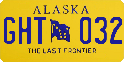 AK license plate GHT032