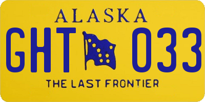 AK license plate GHT033