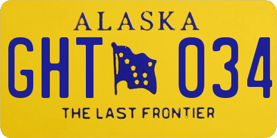 AK license plate GHT034