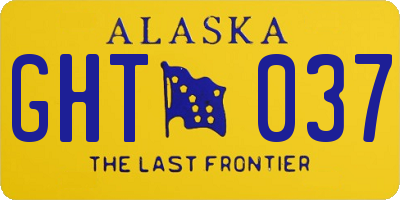 AK license plate GHT037