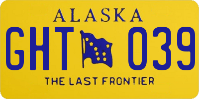 AK license plate GHT039