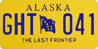 AK license plate GHT041