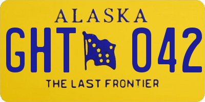 AK license plate GHT042