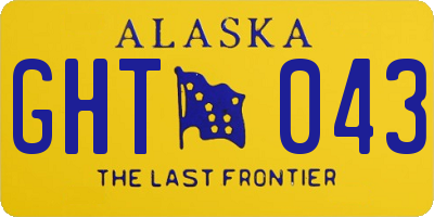 AK license plate GHT043
