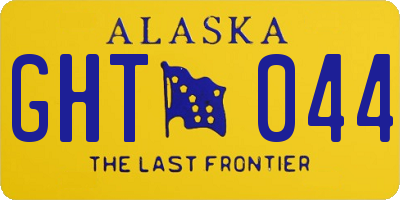 AK license plate GHT044