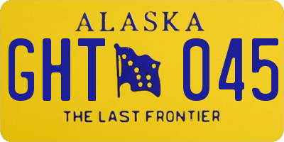 AK license plate GHT045