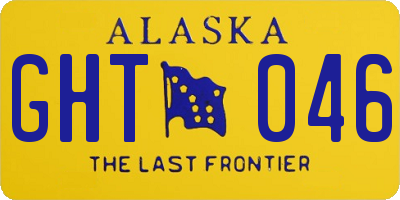 AK license plate GHT046