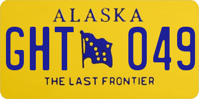 AK license plate GHT049