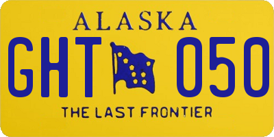 AK license plate GHT050