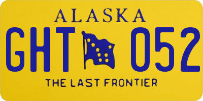 AK license plate GHT052