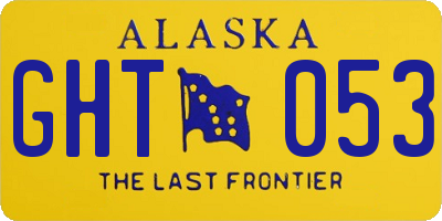 AK license plate GHT053