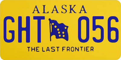 AK license plate GHT056