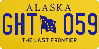 AK license plate GHT059