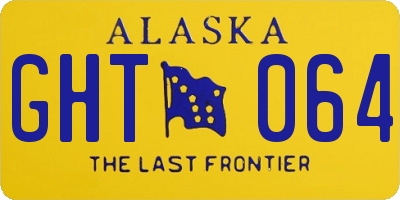 AK license plate GHT064