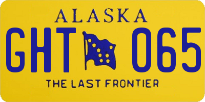 AK license plate GHT065