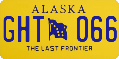 AK license plate GHT066
