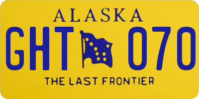 AK license plate GHT070
