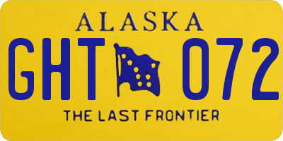 AK license plate GHT072