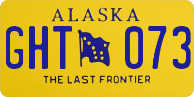AK license plate GHT073