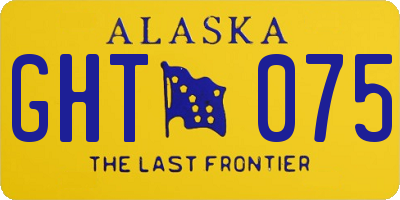 AK license plate GHT075