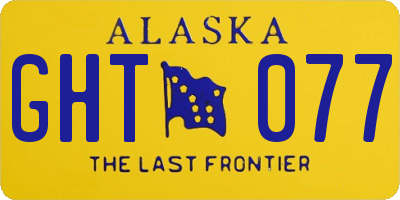 AK license plate GHT077