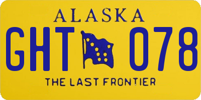AK license plate GHT078