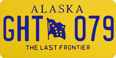 AK license plate GHT079