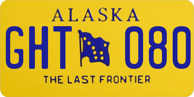 AK license plate GHT080