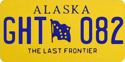 AK license plate GHT082