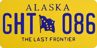 AK license plate GHT086