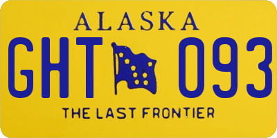 AK license plate GHT093