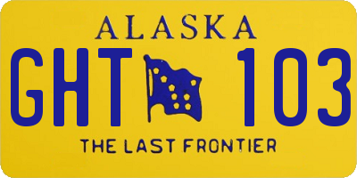 AK license plate GHT103